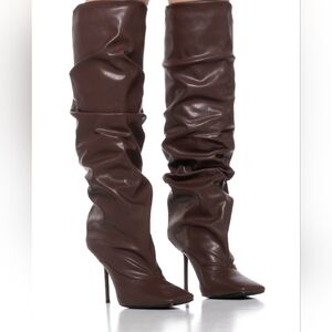 AZALEA WANG LYCHEE BROWN SLOUCH BOOT - 7